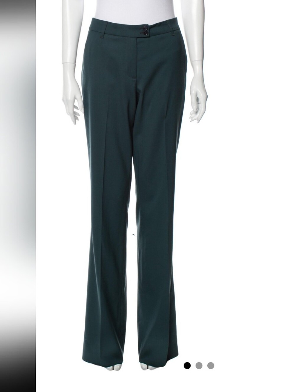Etro Wide-Leg Deep Teal Pants